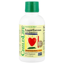 Essentials, Liquid Calcium with Magnesium, Natural Orange, 16 fl oz (473 ml)