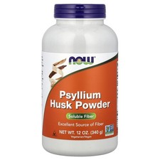 Now Foods Psyllium Husk Powder 12 oz 340 g GMP Quality Assured, Kosher, Vegan,