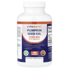 Pumpkin Seed Oil, 180 Softgels (1,000 mg per Softgel)