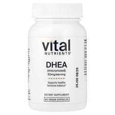 DHEA (Micronized), 50 mg, 60 Vegan Capsules