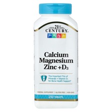 Calcium Magnesium Zinc + D3, 250 Tablets