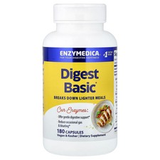 Enzymedica Digest Basic Essential Enzyme Formula 180 Capsules Casein-Free,