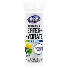 Sports, Effer-Hydrate, Lemon Lime, 10 Tablets, 1.8 oz (51 g)