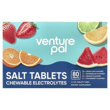 Salt Tablets Chewable Electrolytes, Variety Pack, 80 Tablets