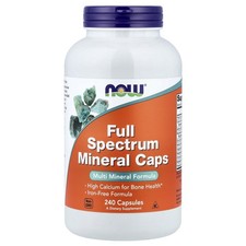 Now Foods Full Spectrum Minerals Caps 240 Capsules GMP Quality Assured,