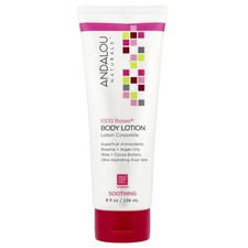Andalou Naturals Body Lotion Soothing 1000 Roses 8 fl oz 236 ml Cruelty-Free,