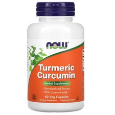 Now Foods Curcumin 60 Veg Capsules GMP Quality Assured, Kosher, Vegan,