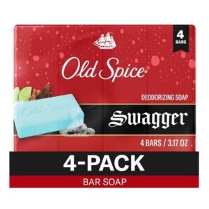 Old Spice Swagger Bar Soap for Men Deodorizing 3.17 oz 4 Bars