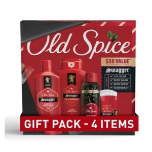 Old Spice Holiday Gift Pack for men, Swagger Scent, Body Wash 4-pack